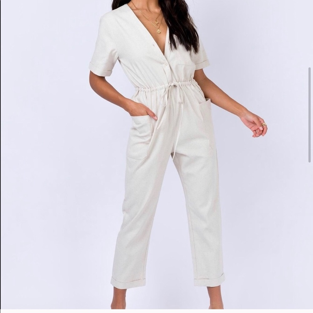 Princess Polly Merica Beige Jumpsuit